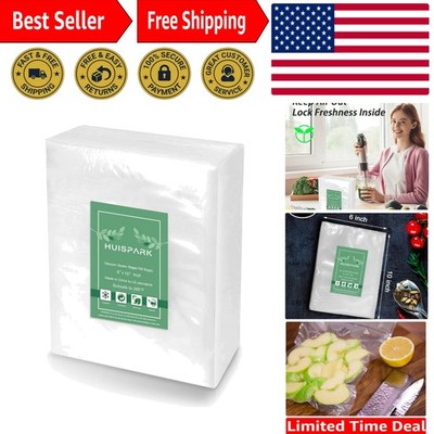 100 Pre-Cut Vacuum Sealer Bags, 6'' x 10'' - Keeps Food Fresh & Smell Proof