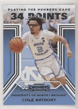 2020-21 Panini Contenders Draft Picks Playing the Numbers Game Cole Anthony 0qr0