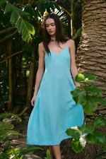 Free People Free Est Emmers Linen Midi Slip Dress Sleeveless Beach XS NEW 285082