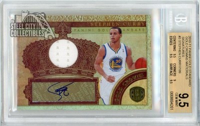 Stephen Curry 2010 Panini Gold Standard Jersey Autograph Card #3 131/199 BGS 9.5