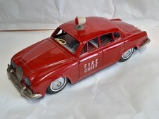 ICHIKO 60'S JAPAN TINPLATE FRICTION POWERED JAGUAR FIRE CHIEF CAR £65 BUY IT NOW