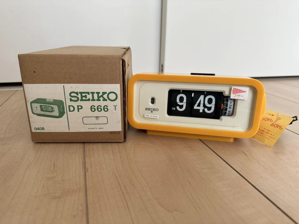 SEIKO flip clock unused item Showa retro DP666T model size 17.8×8.7cm vintage - Image 2 of 4