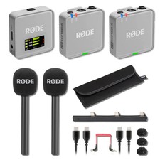 Rode Wireless GO Gen 3 Wireless Microphone System Stone with 2x Interview GO