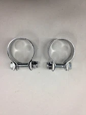 TRIUMPH MUFFLER CLAMPS WITH HARDWARE 650 63-70 1 5/8" *AUTHENTIC UK*