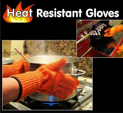 Medipaq ™ long poignet chaleur preuve Gants Four-protection Moufles chaud pots de cuisine