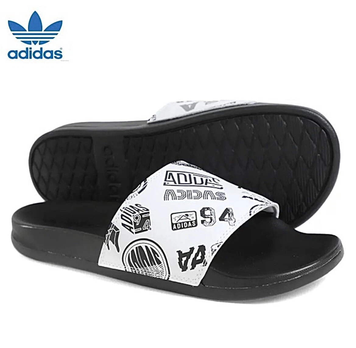 Adidas Sandali Uomo Essentials Adilette Comfort Punta Aperta Slides Fz1751 Tg 13 NUOVI