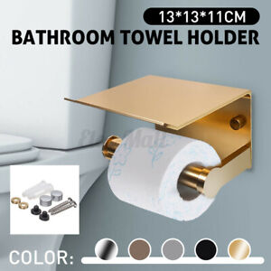 Toilet Roll Paper Phone Holder Bathroom Cloakroom Storage with Shelf Household