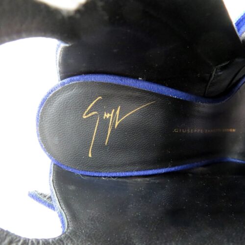 Auténticos Botines Giuseppe Zanotti Hechos en Italia Púrpura Hebilla Lateral Gamuza Talla 37 - Imagen 15 de 20