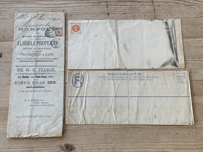 ANTIKE 1871 NACHLASSMAKLER AUKTION IMMOBILIENDETAILS - CRANWORTH NORFOLK - BRIEFMARKEN