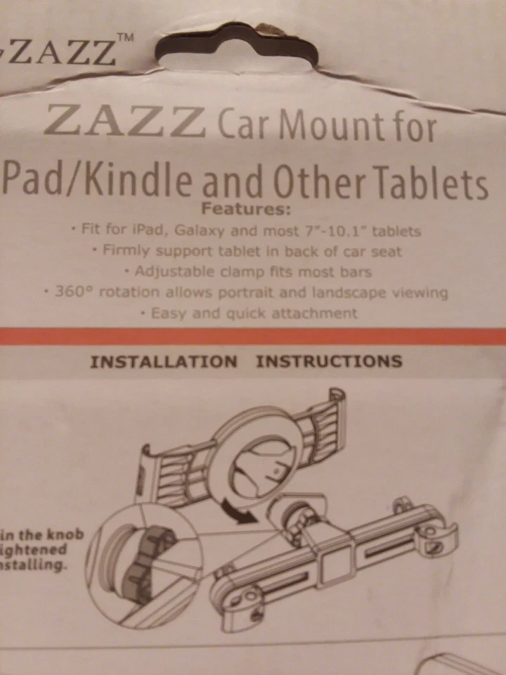 Zazz 360° Car mount Headrest Stand for Tablet iPhone Samsung Smartphone iPad New - Image 3 of 3