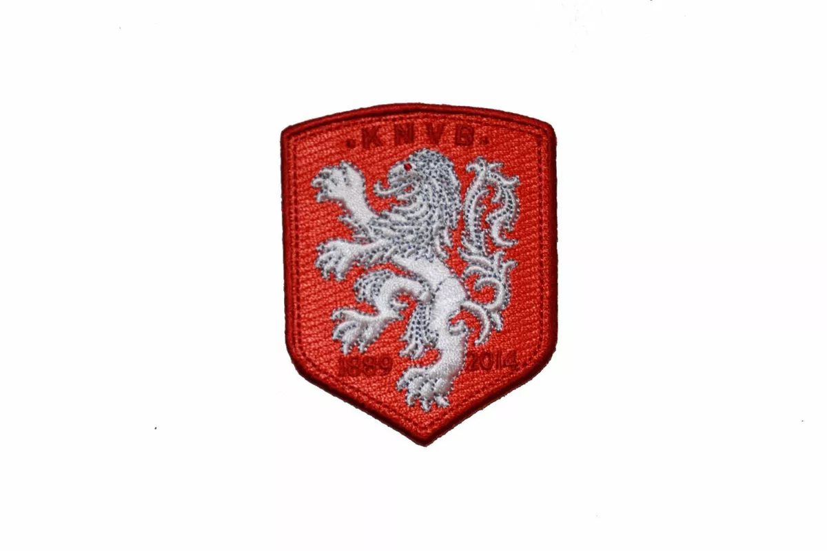 NETHERLANDS KNVB Orange SHIELD EMBROIDERED Iron-On PATCH CREST BADGE..2.3  x 3