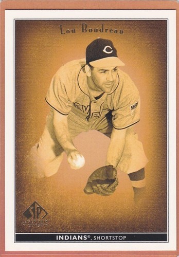 2002 SP Legendary Cuts Lou Boudreau #47 card