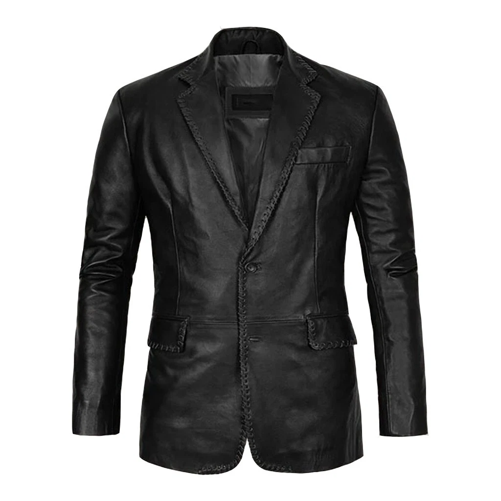 Western Leather Blazer, Leather Jacket for Men leather Workwear Australia