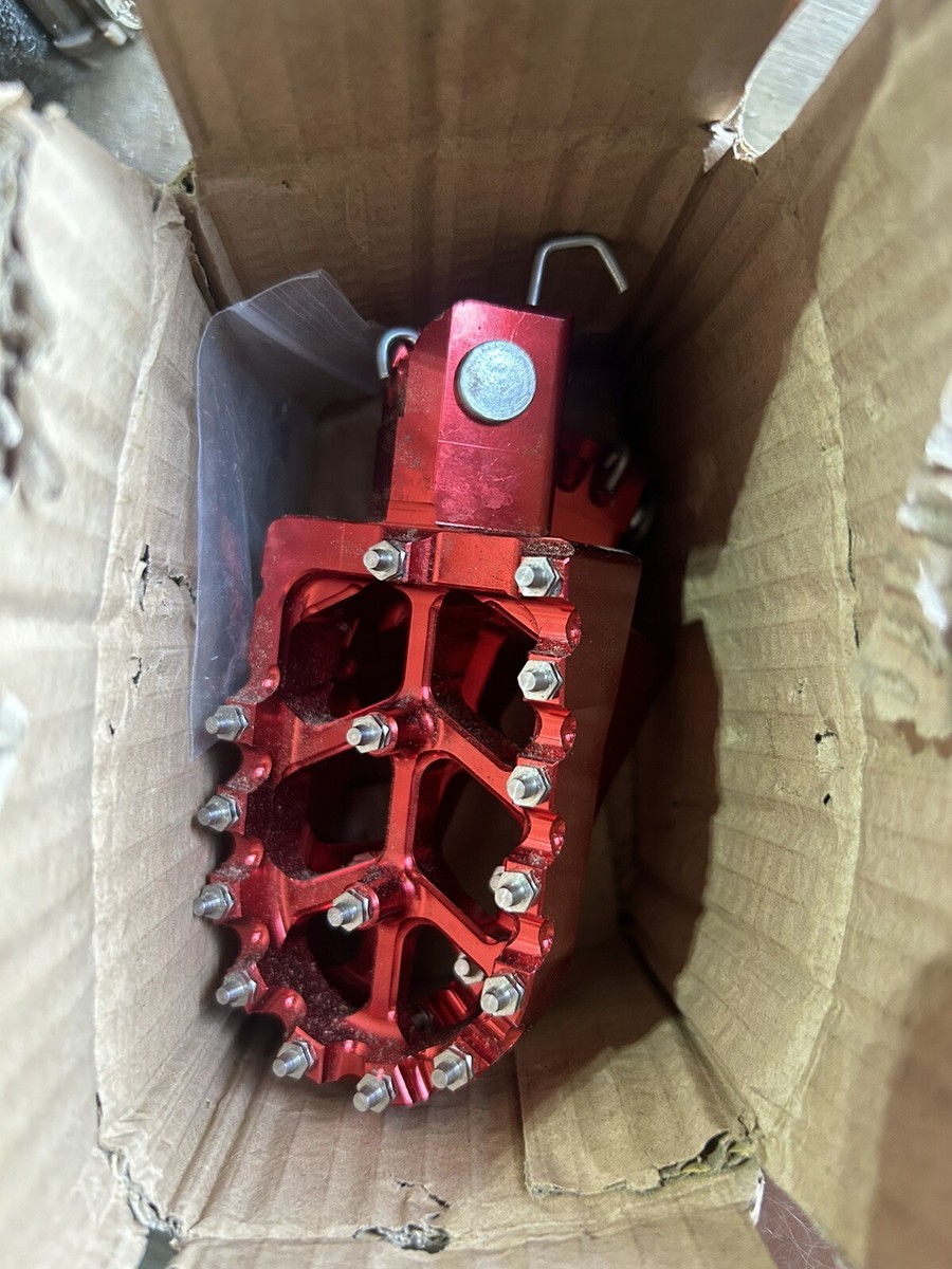 Ebike Pegs Red Dirt Bike CNC Foot Pegs For CRF125 CRF250 CRF450 - Foto 2