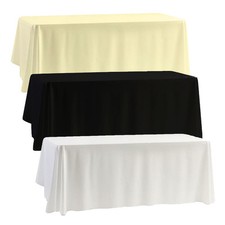 Rectangle Seamless Party Tablecloths Linen Table Cloth Engagement Birthday Cover