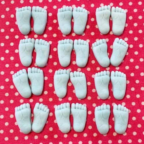 Edible BABY BOY GIRL 24 FEET Shower Christening Cupcake Decoration Topper Icing - Picture 2 of 10