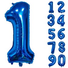 Number Balloons Birthday Blue 32“ Helium Giant Foil Large Birthday Age Party UK