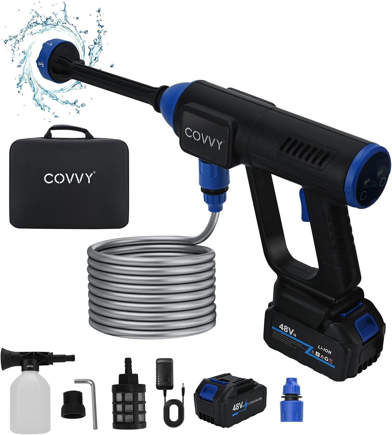 Nettoyeur haute pression portable COVVY élimine la boue sans robinet extérieur