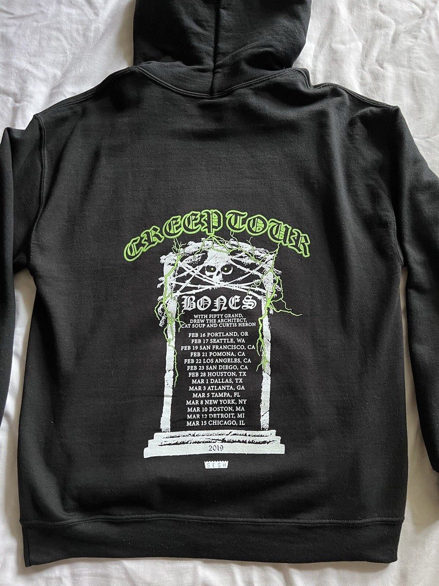 TEAMSESH Bones Creep Tour Hoodie Medium 2019 SESH $uicideboy TEAMSESH Bones Creep Tour Hoodie Medium 2019 SESH $uicideboy