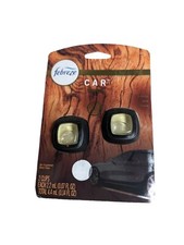 2-Pack Febreze Car Vent Clips Air Freshener Wood Scent Amber Oud Cedar