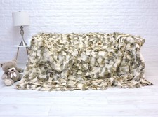 Luxus Echtes Kojote Fell Decke Flickwerk Pelz King Überwurf Glamour Dekor 605