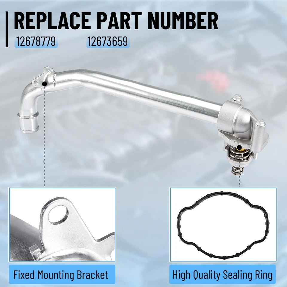 Cadena de distribución del motor + bomba de agua + kit de termostato para Chevy Equinox GMC 2006-15 3,6 L Foto 3 de 4