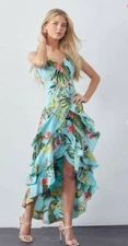 Floral Vacation Maxi dress High Low