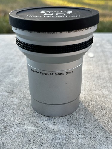 Telephoto camera lens opteka 2.2X high definition for canon a610/a620 52mm