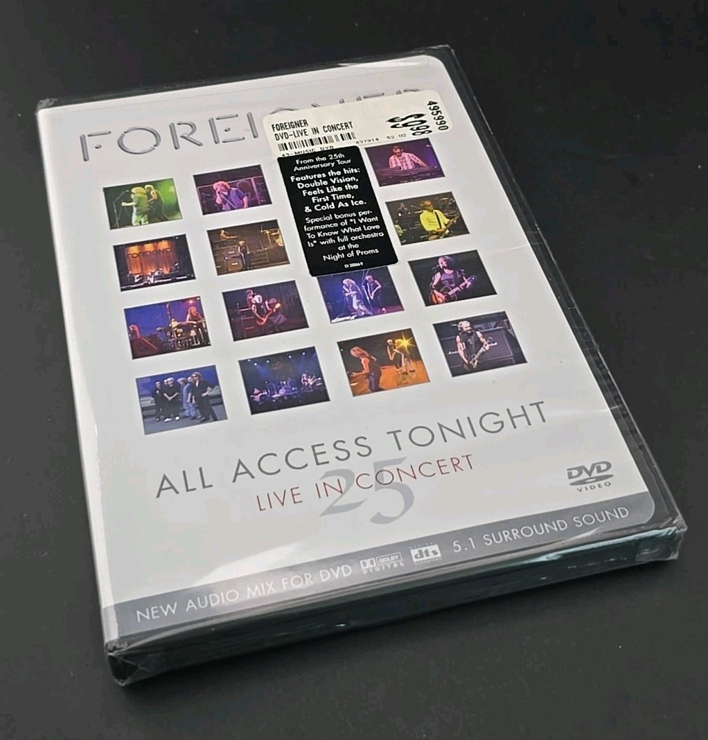 フォリナー/25 All Access Tonight DVD Foreigner, All Access Tonight Live Concert NEW! DVD 25th