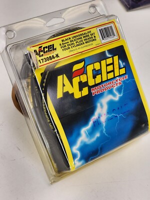 Accel 8.8 mm Universal Spark Plug Wires (4) Variangle Black
