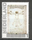 Netherlands:Pers.stamp "1" value  L. da Vinci picture "Vitruvian man"/ 2010/ MNH