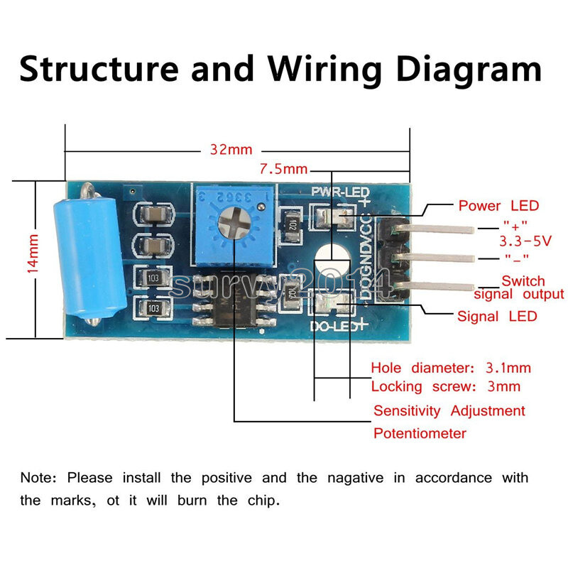 5PCS SW 420 Motion Sensor Module Vibration Switch Alarm Sensor for Arduino