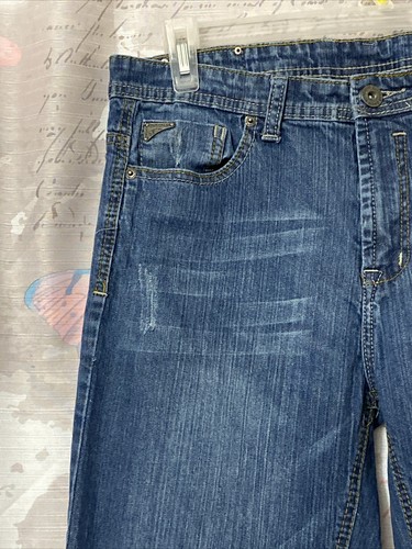 Buffalo David Bitton Jeans 20 Boys Youth Teens Blue Denim Slim Straight Dark - Picture 2 of 10