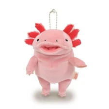 NEW Shinada Global Mochi Series Pink Axolotl Plush Toy Keychain 7 x 5 x 14 cm