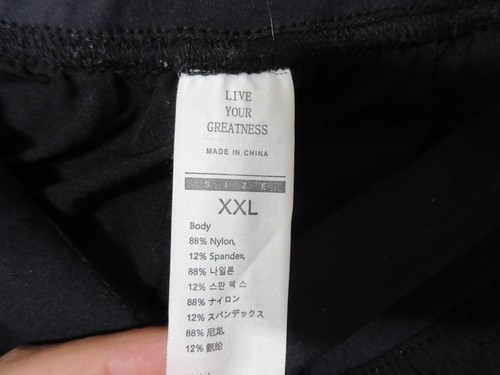 Live Your Greatness Girls High Rise Drawstring Shorts Zip Pockets Size XXL Black - Picture 5 of 7