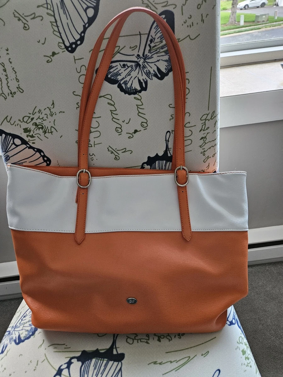 David Jones orange ladies handbag Zip Top Excellent condition | eBay