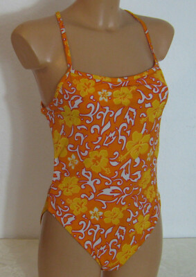 Monokini Bikini Badeanzug Größe 40 Orange EXXTASY