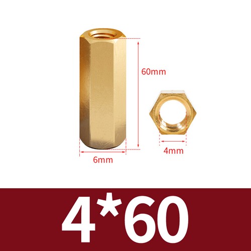 Threaded Rod Connecting Nuts Allthread bar Brass Hexagon Connectors M2 to M6 - Picture 100 of 130