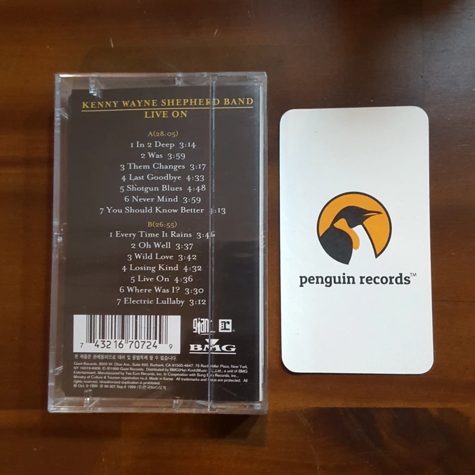 KENNY WHANE SHEPHERD BAND - LIVE ON CASSETTE TAPE KOREA EDITION BRAND NEW SEALED - Image 3 of 3