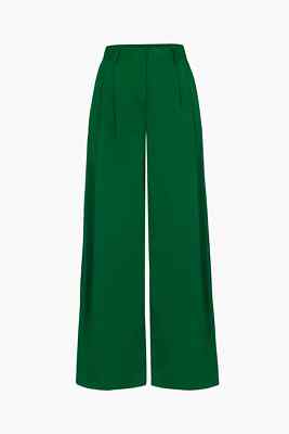 Micas MICAS Wide Leg Suit Dress Pants Slacks Green M 28x31 NWT Free Ship