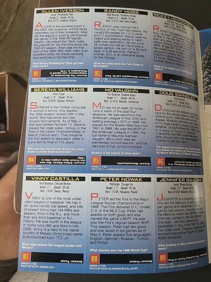 Sports Illustrated for Kids July 1999 Sammy Sosa w/ Uncut Sheet Serena Williams - Image 3 of 4