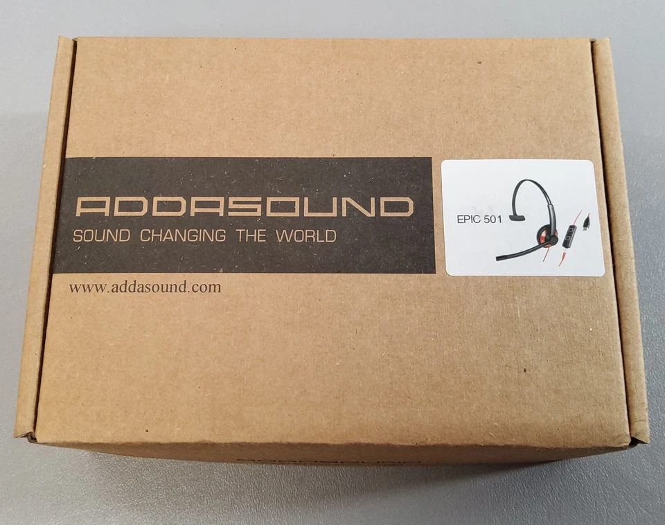 NEW Genuine Addasound Epic 501 Red UC Headsets With 3.5mm And USB Connections - Image 3 of 3