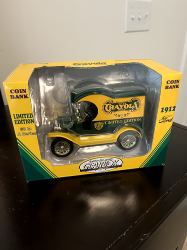 Crayola 1912 Ford Delivery Car Coin Bank 1:24 Diecast Gearbox Edizione Limitata
