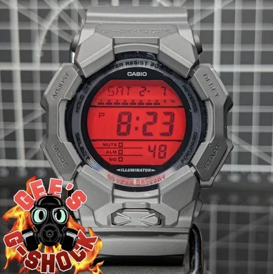 Casio G-Shock GD-010 Digital 10yr Battery Black & Bold Red Big Case GD-010BBR-1