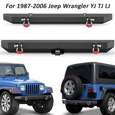 Steel Front Or Rear Bumper For 1987-2006 Jeep Wrangler Tj Yj Lj With D-rings Steel Front Or Rear Bumper For 1987-2006 Jeep Wrangler Tj Yj Lj With D-rings