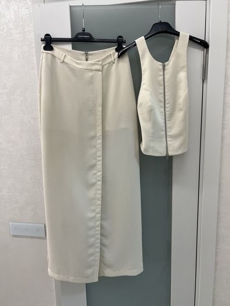 Women Massimo Dutti Suit Cream