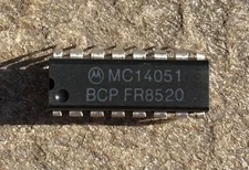 Lot of 4 vintage Motorola MC14051 MC14051BCP