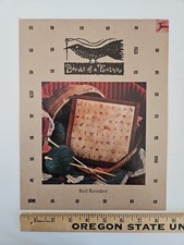 Birds of a Feather RED REINDEER Counted Cross Stitch Pattern #SAM005 by BOAF