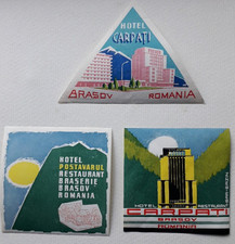 Lot 3 BRASOV ( ROMANIA )  Deco Hotel Luggage Label .