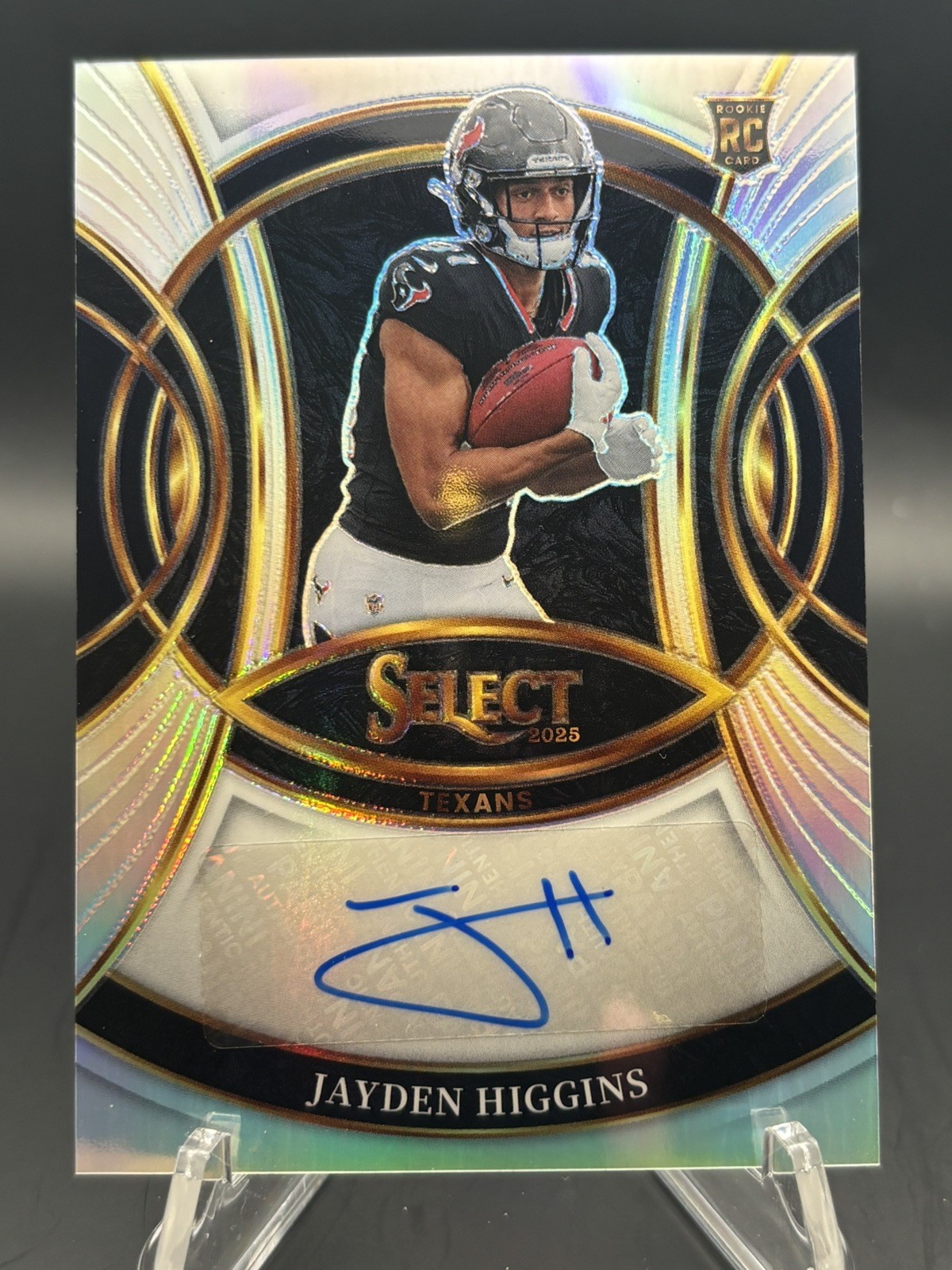 2025 Select Rookie Signatures Silver Prizm Jayden Higgins RC Auto #RSI-JHS